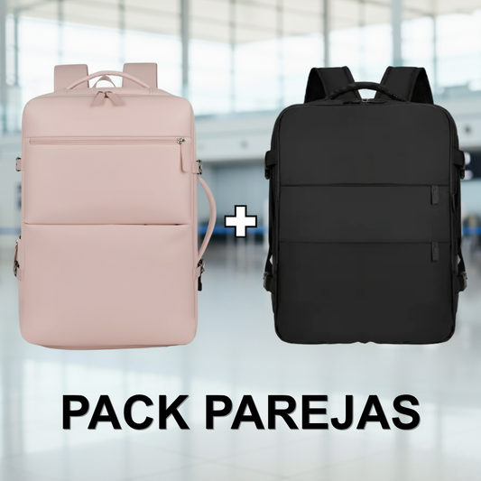 2 Mochilas de Viaje Viral XL 40L (1 Pink & 1 Black).(Cabina Avión).