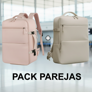 ✈️Combo 2 Mochilas de Viaje Viral XL. 1 Pink & 1 Beige 40L. Pack Travel