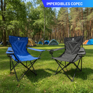 Combo 2 Sillas Camping Outdoor Plegables Llaima Azul y Negro