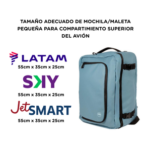 Mochila de Viaje Viral Llaima Repelente al agua - Expandible 32L Azul Piedra Dakota