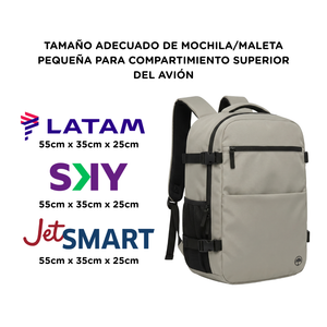 Combo 2 Mochilas Viaje Viral Montana Llaima 36L Expandibles Sage Green y Beige