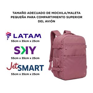 Combo 2 Mochilas Viaje Viral Montana Llaima 36L Expandibles Palo Rosa y Negro