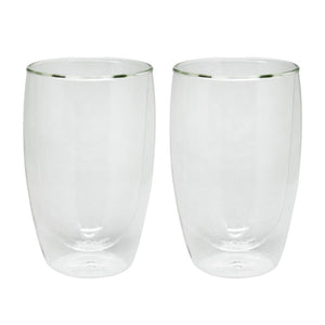 Combo 1 Cafetera Italiana 450ML Wayu + Set 2 Vasos Latte Glasso 473 ml