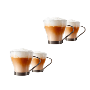 Combo Set 4 Tazas Cappuccino Allegra 200 ml + Café en grano Juan Valdez Nariño 454 g