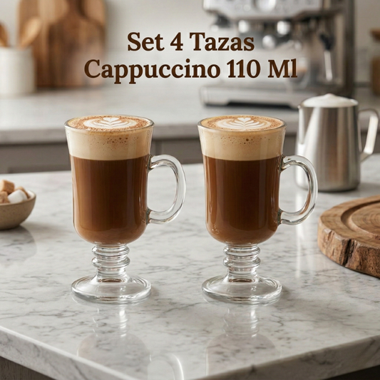 Set 4 Tazas Cappuccino Pequeña 110 Ml Allegra
