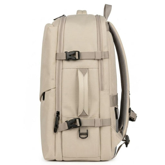 ✈️Combo 2 Mochilas Viaje Viral XL. Premium 36L: 1 Rosada y 1 Beige 💧Resistente al Agua Navigator.