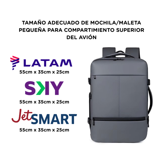 Mochila Viaje Viral 38L XL. Elite Travel Expandible. 💧Resistente al Agua T90 Navigator