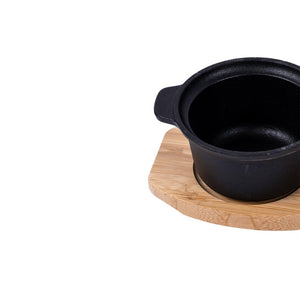 Set 2 Fuentes De Bambú Y Fierro Fundido Dangrill