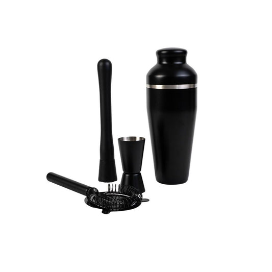 Set Coctelera De Acero Inoxidable Black 4 Piezas Day