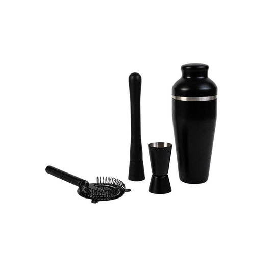 Set Coctelera De Acero Inoxidable Black 4 Piezas Day