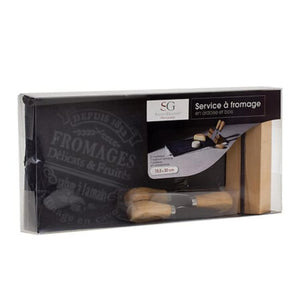Set Para Cortar Quesos Con Pizarra 4 Piezas Secret De Gourmet