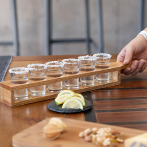 Soporte De Madera Con 6 Vasos De Chupito Secret De Gourmet