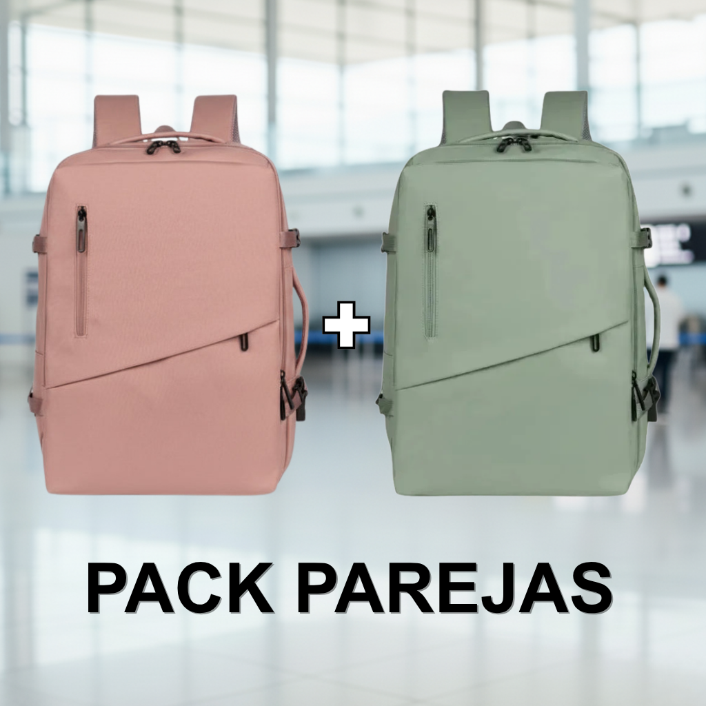 WONDER FULL LIFE×chisaki (Limited) TypeA ✈️Combo 2 Mochilas Viaje Viral XL. Premium 36L: 1 Rosada y 1