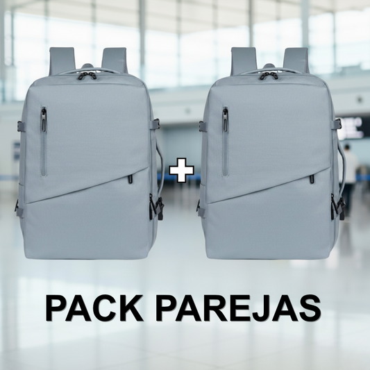 ✈️Combo 2 Mochilas Viaje Viral XL. Premium 36L: 2 Celeste 💧Resistente al Agua Navigator.