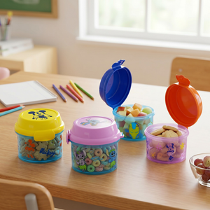 Combo 4 Porta Snacks Vibra Avengers, Mickey, Minnie y Stitch