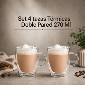 Combo 4 Tazas Térmicas Doble Pared 270 Ml