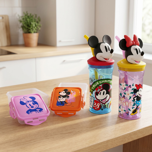 Combo Tomajugos 3D Mickey y Minnie + Herméticos 500 ml
