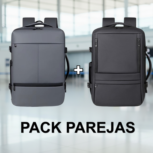 ✈️Combo 2 Mochilas Viaje Viral XL Navigator. 1 Mochila T90 Gris + 1 Mochila T91 Black