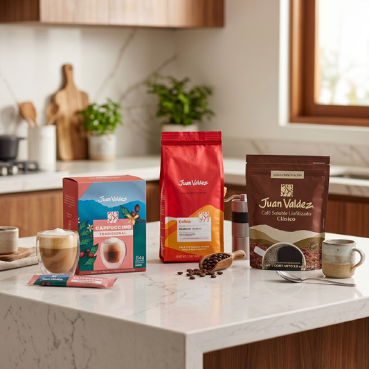 Combo Café Juan Valdez Cappuccino x6 + Liofilizado 250 g + en Grano Colina 454 g