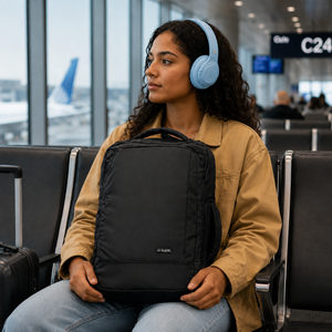 Combo Mochila Viaje Cabina 30L Sleve + Audífonos Pulse ANC Blue Sky
