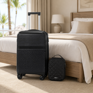 Combo Maleta Carry on Cabina Negra + Travel Bag 24cm x 18cm Negro