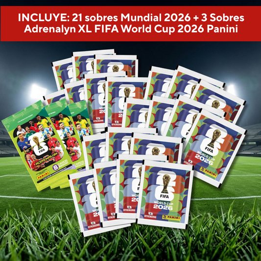 MUNDIAL FUTBOL 2026 - 21 Sobres Mundial Fifa 2026 + Adrenalyn XL