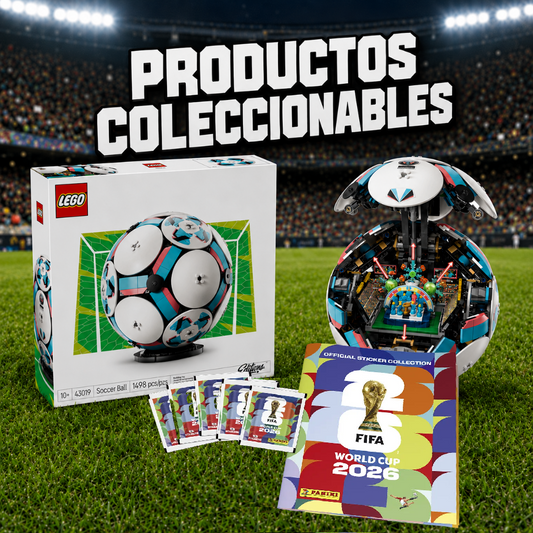 Combo LEGO Balón De Fútbol + Pack Álbum +5 Sobres Mundial Fútbol Fifa 2026