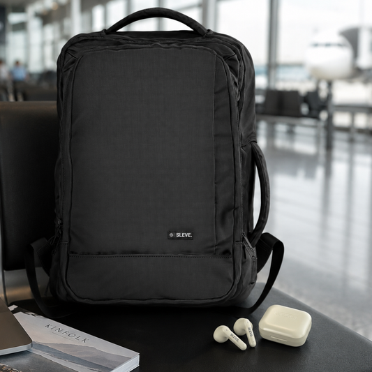 Combo Mochila de Viaje Resistente al Agua Sleve 30L + Audífonos PureX White Cream