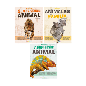 3 Libros Atlas Educativos Mundo Animal