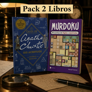 2 Libros De Acertijos: 1 Murdoku + 1 Agatha Christie