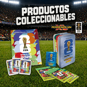MUNDIAL FUTBOL 2026 - Album TB + 3 Sobres + Lata Coleccionable Adrenalyn FIFA 2026