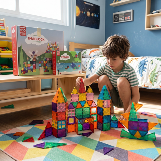 Combo Imanes IMABLOCK 32 piezas + 100 piezas