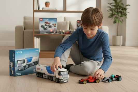 Combo 1 LEGO Autos F1 Coleccionables Sorpresa + 1 Camión Copec 297 Piezas