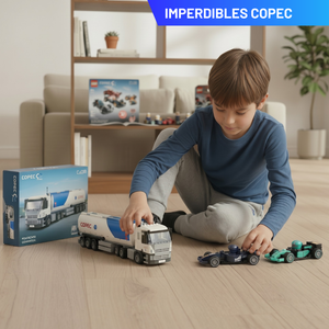 Combo 1 LEGO Autos F1 Coleccionables Sorpresa + 1 Camión Copec 297 Piezas