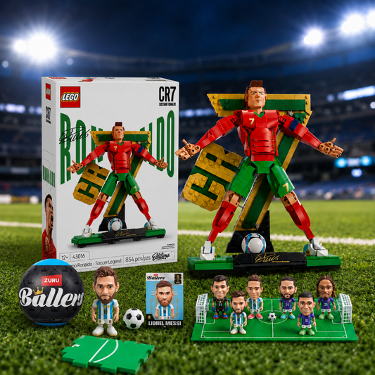 Combo LEGO Cristiano Ronaldo + Figura FIFA Ballers Sorpresa