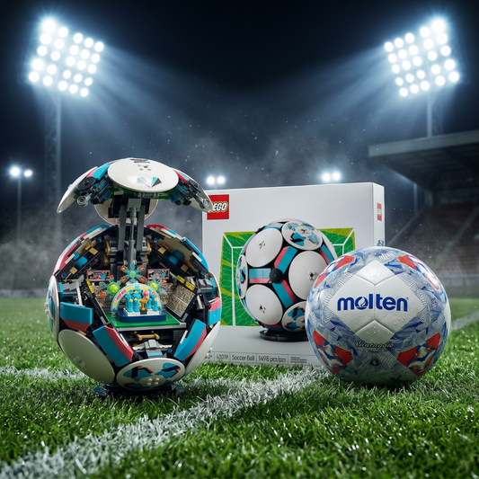 Combo LEGO Balón de Fútbol 1.498 pcs + Balón Molten Vantaggio 1000 Chile Talla 5