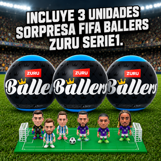 Combo 3 Figuras Coleccionables FIFA Ballers ZURU Sorpresa Serie 1