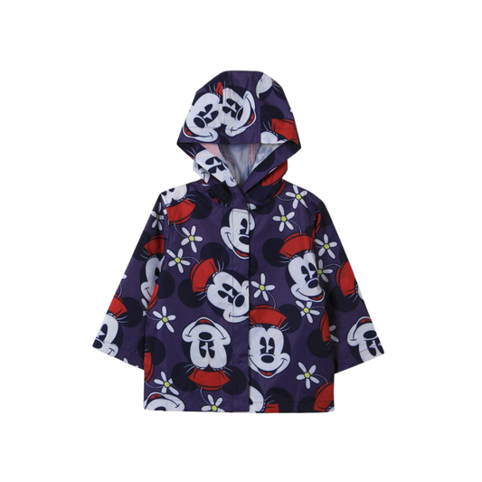Impermeable Infantil Gris Cara Minnie
