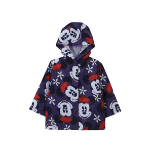 Combo Lluvia Niña: Impermeable Gris Cara Minnie + Gorro Logo Barbie