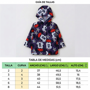 Combo Minnie: Paraguas Infantil Disney + Impermeable Gris Cara Minnie