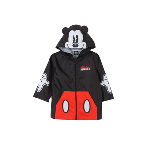 Combo Lluvia Infantil: Paraguas Celeste Lobo Marino + Impermeable Orejas Mickey