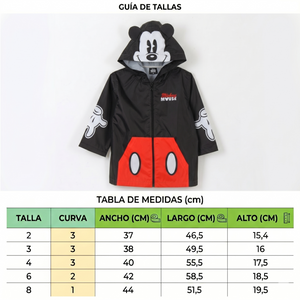 Combo Invierno Infantil: Impermeable Negro Orejas Mickey + Beanie WRC