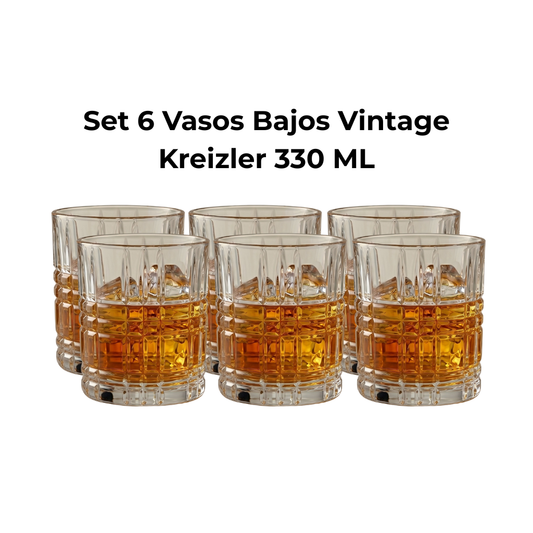 Set 6 Vasos Bajos Vintage Kreizler 330 ml FTA