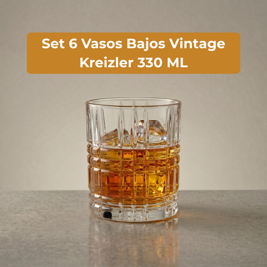 Set 6 Vasos Bajos Vintage Kreizler 330 ml FTA