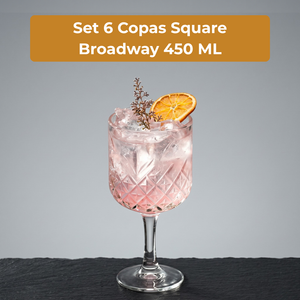 Set 6 Copas Square Broadway 450 ml Lugano