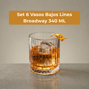 Set 6 Vasos Bajos Lines Broadway 340 ml Lugano