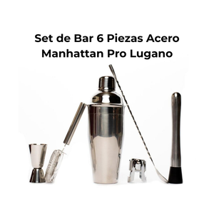 Set de Bar 6 Piezas Acero Manhattan Pro Lugano