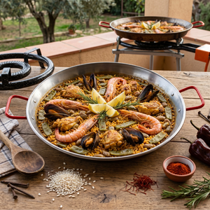Paellera 12 Porciones Hierro Pulido 46 cm La Ideal Garcima