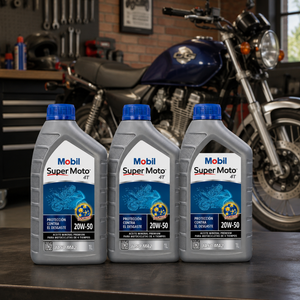 Pack 3 Aceites Moto 4T Mobil Super 20W-50 1L