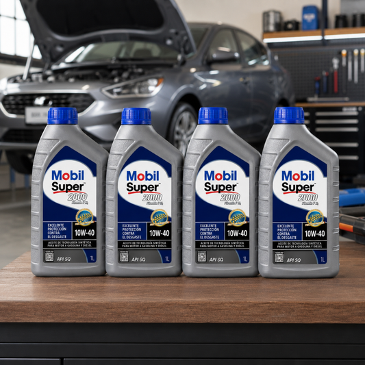 Pack 4 Aceites Mobil Super 2000 10W-40 1L